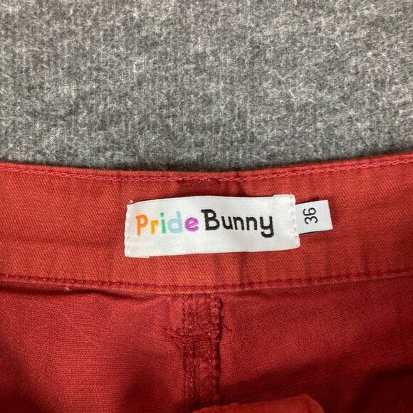 NWT Pride Bunny Pants Mens 36 Clay Red Rainbow Lining - Picture 3 of 13